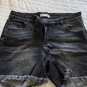 Luvamia Women's Black Jean Shorts